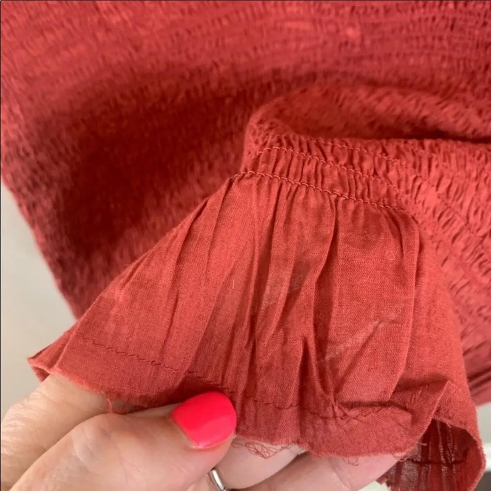 Free People Beach Babe In Terracotta Smocked Dress - Image 6