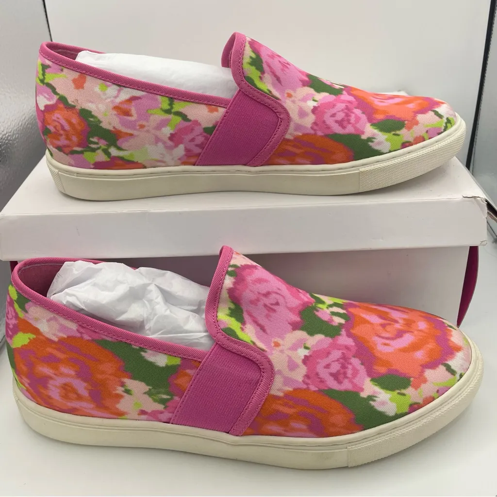 Isaac Mizrahi Live! Daphney floral canvas slip-on sneakers women’s Size 10M - Image 9