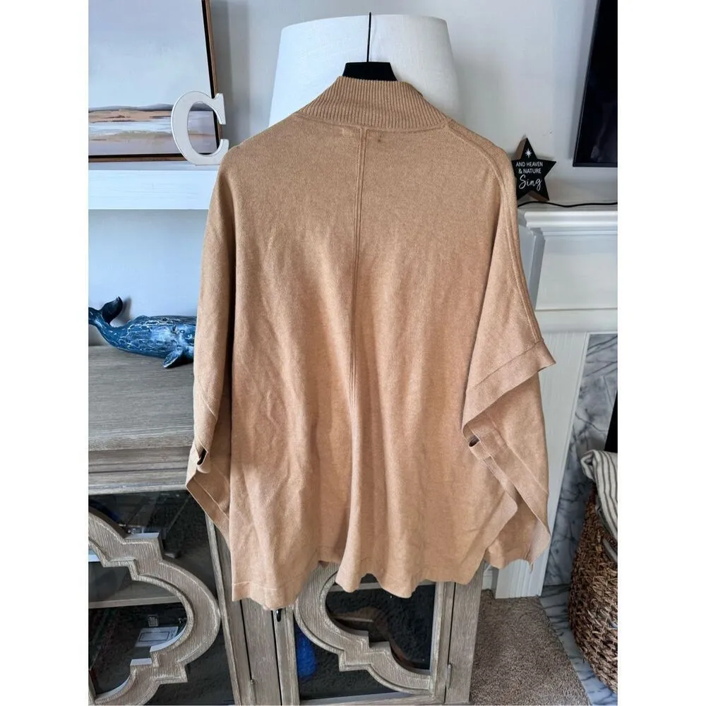 Banana Republic Mock Neck Cape Poncho in Camel Size XS/S - Image 7