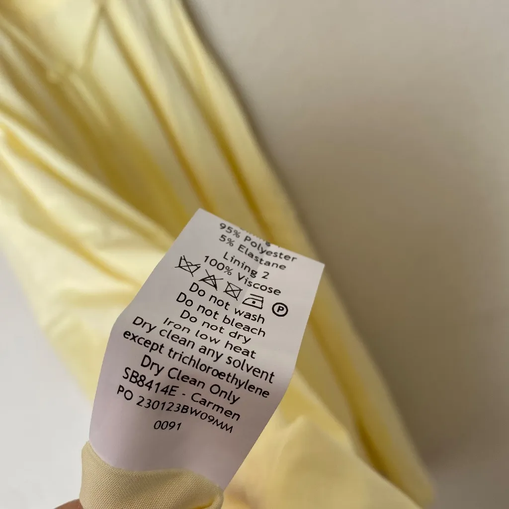 HOUSE OF CB 'Carmen' Buttercup Bustier‎ Sundress yellow NWOT size S - Image 12