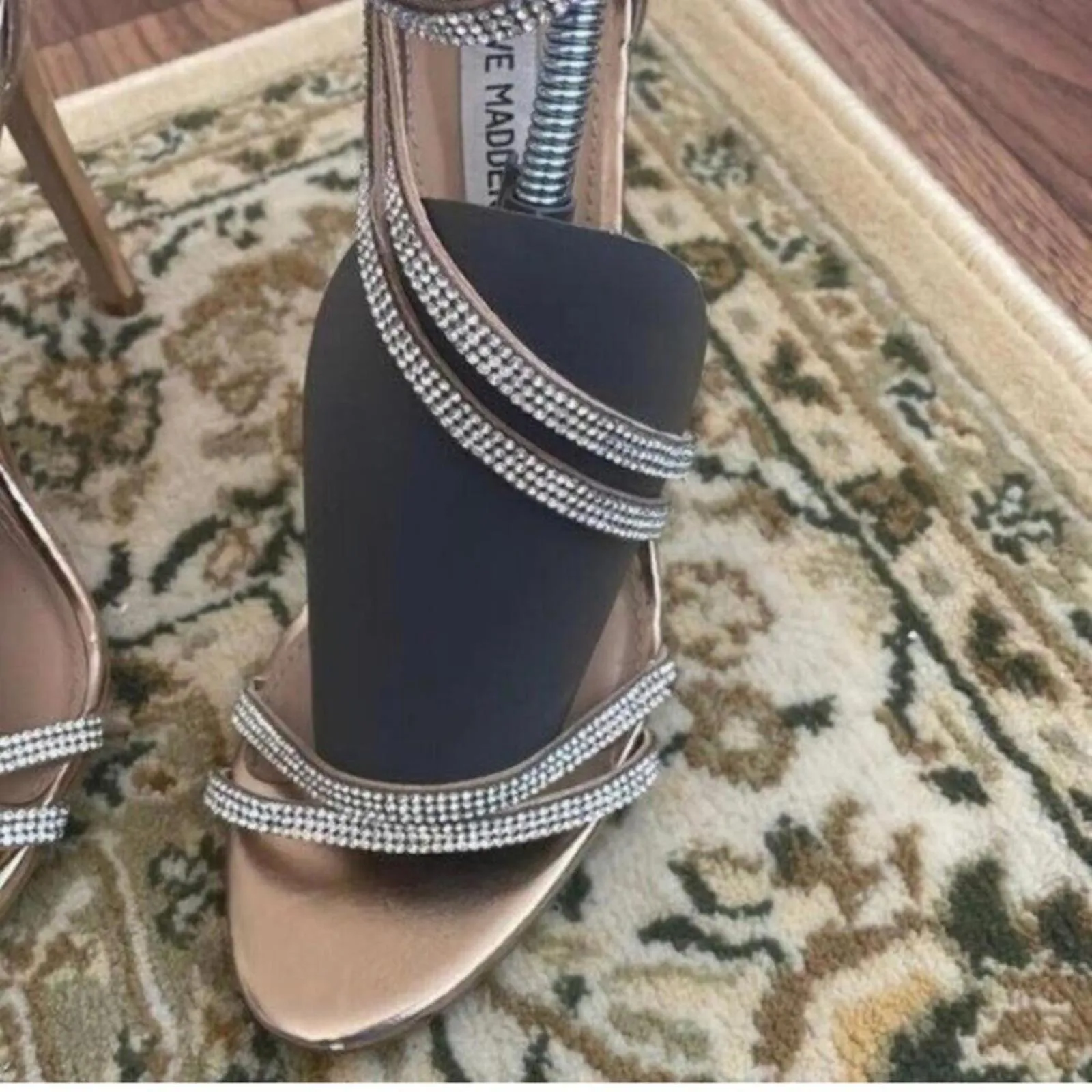 Steve Madden Sweetest Copper and Rhinestone Formal Wedding High Stiletto heels - Image 10