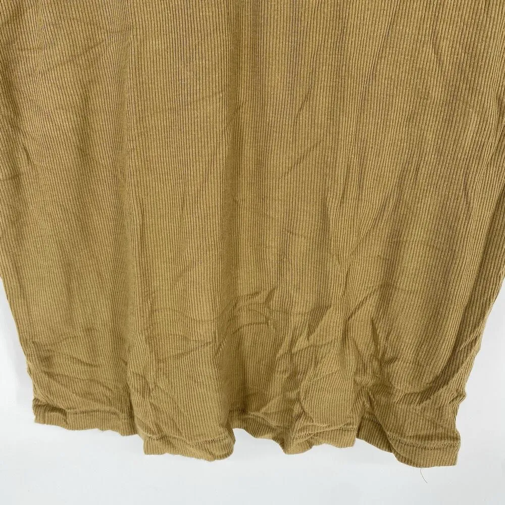 Skims Cotton Ribbed Tee Shirt Short Sleeve Green Women's Size 3XL - Image 4