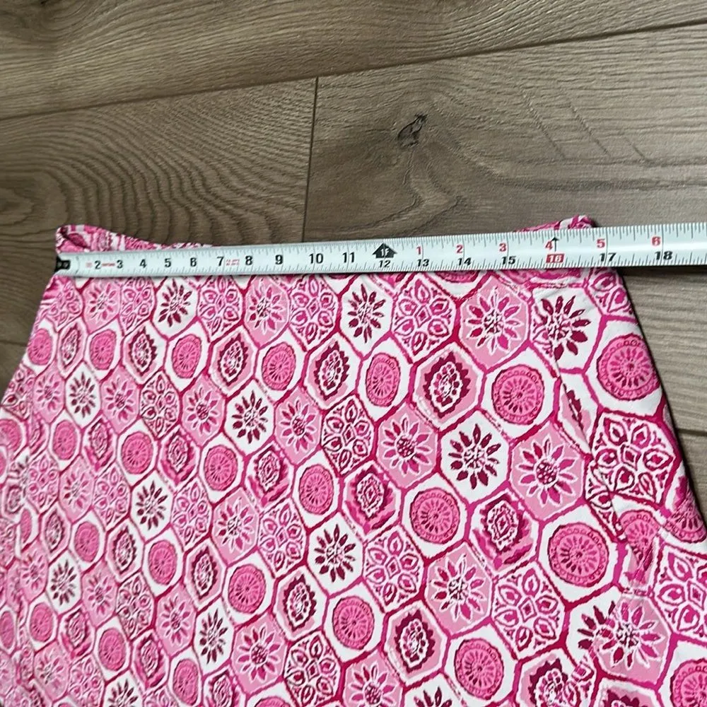 IBKUL‎ 15” Terra Print Swing Golf Skirt Skort Pink Size Large - Image 9