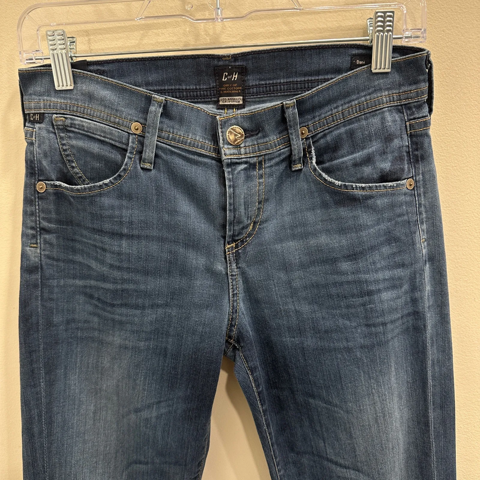 Citizens of Humanity Dani Cropped Cuffed Straight Leg Jeans Medium Wash Size 26 - Image 4