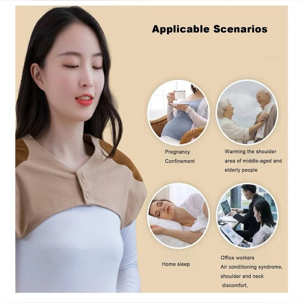 NEW Shoulder Warmer Support Brace Plus Integrated Velvet Protection Wormwood 2X Tan - Image 5