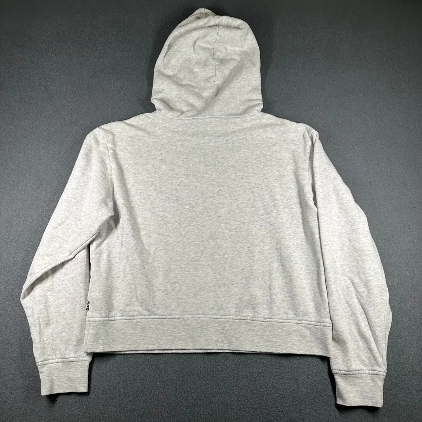 Vans Off The Wall Womens Large Gray Floral Cropped Graphic Hoodie Sweatshirt - Image 9