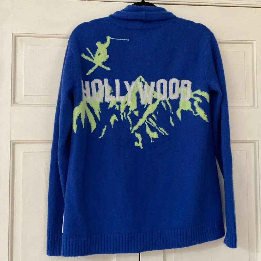 Harden x‎ Bogner x Fred Segal Hollywood Cashmere Cardigan Athleisure Size XXS Blue Size M - Image 6