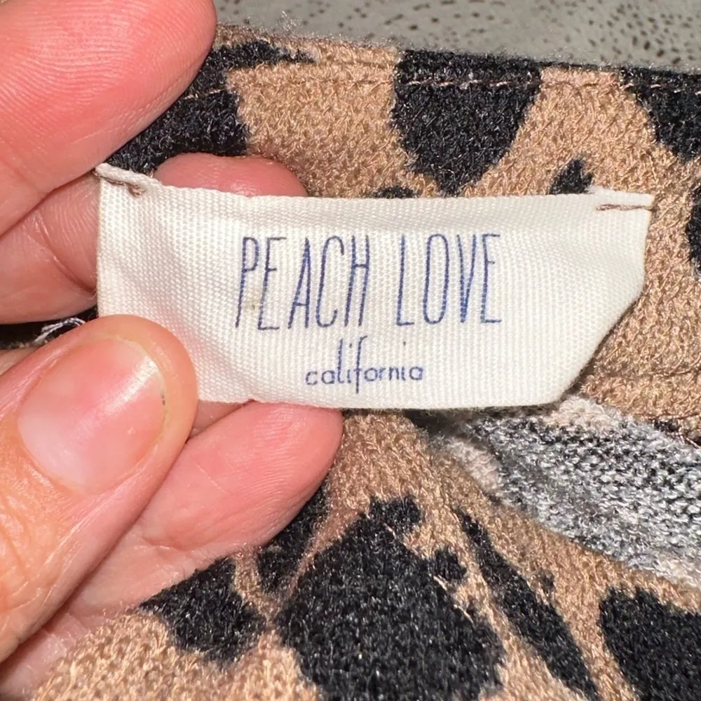 Peach Love California Animal Print Mini Babydoll Dress Medium - Image 6