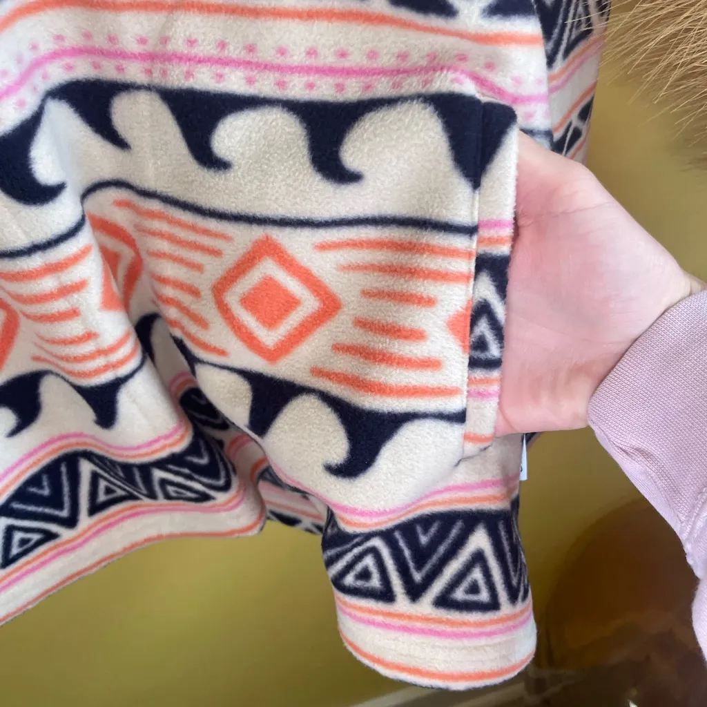 O'Neill Cream and Black Patterned Fleece Jacket - Image 3