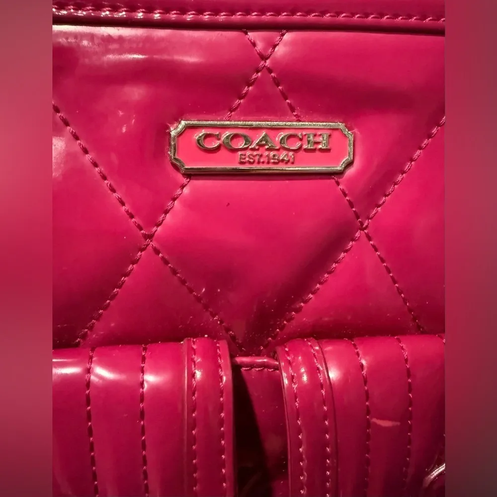 Coach Poppy Liquid Gloss Hippie Crossbody‎ Shoulder Bag Hang Tags - Hot Pink Y2K - Image 6