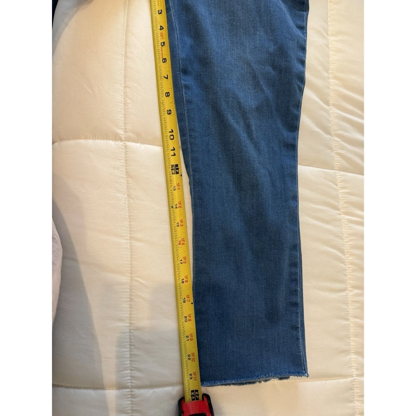 Frank & Eileen Women's Wicklow Italian Crop Chino Blue Denim Wash 6 Medium - Image 8