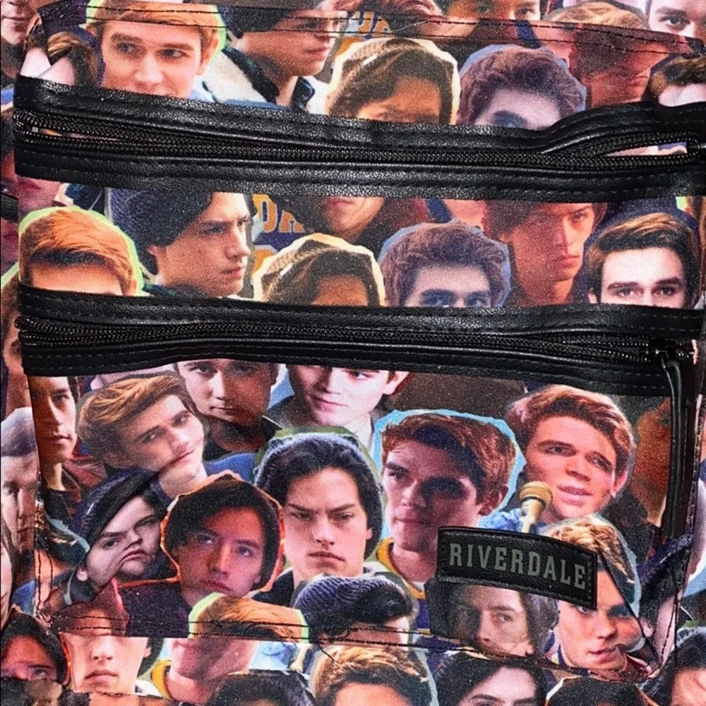 Riverdale book bag Archie Jughead back pack face Black - Image 2