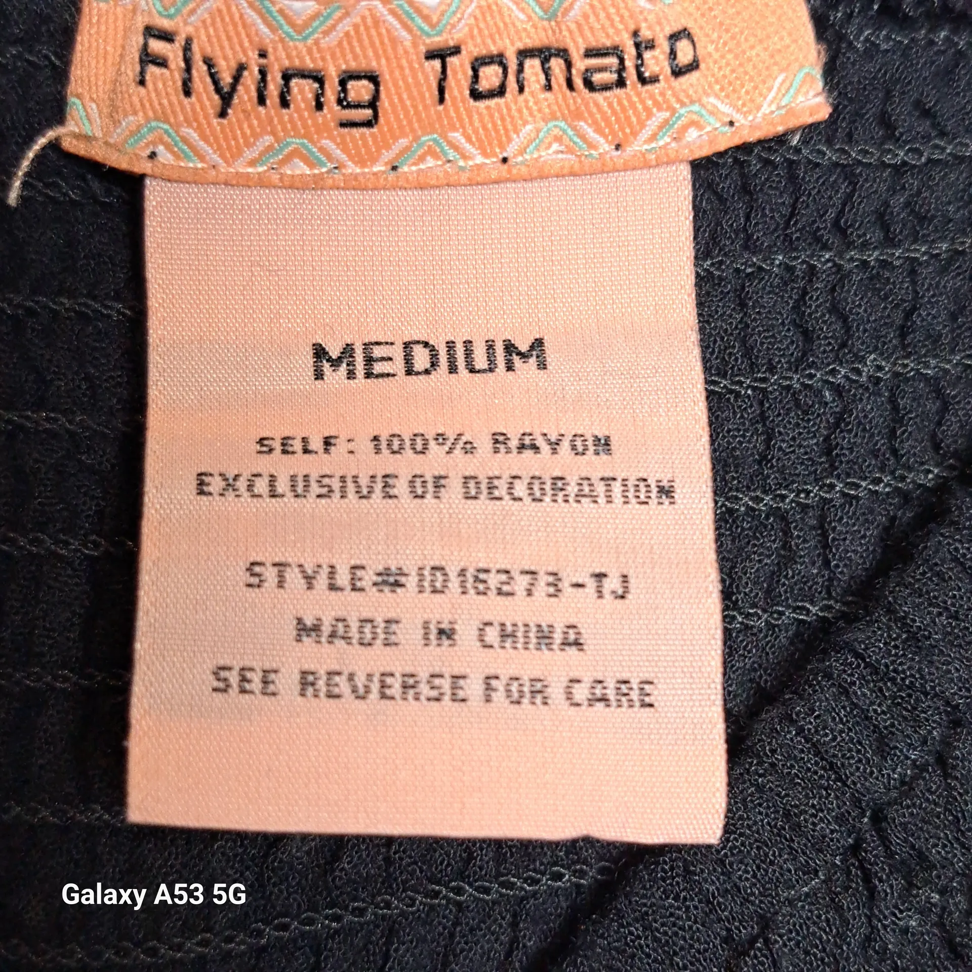 Flying Tomato Black Rayon Dress - Image 2