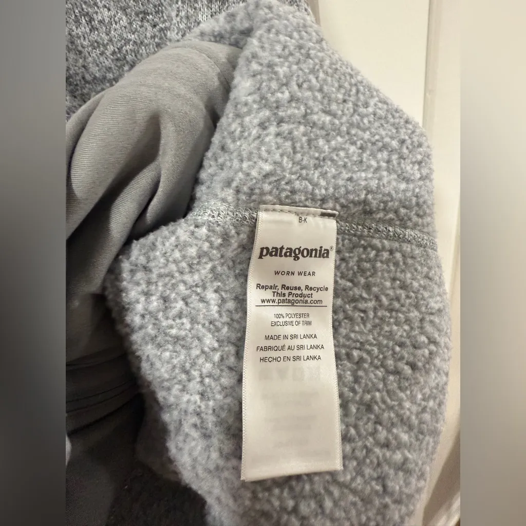 Patagonia Better Sweater Vest Gray Women’s Small Fleece Zip-Up Jacket - Image 6