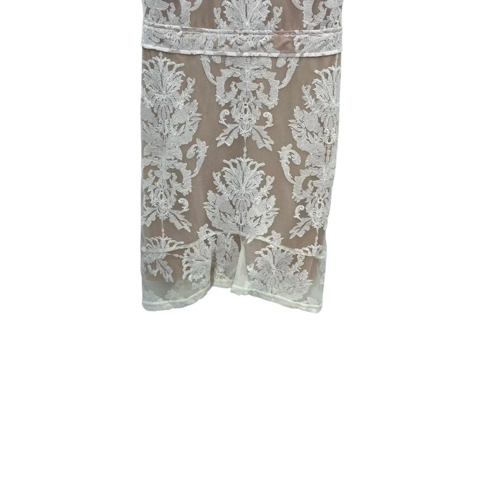 For Love & Lemons San Marcos Mini Dress Lace Ivory White Size Medium - Image 7