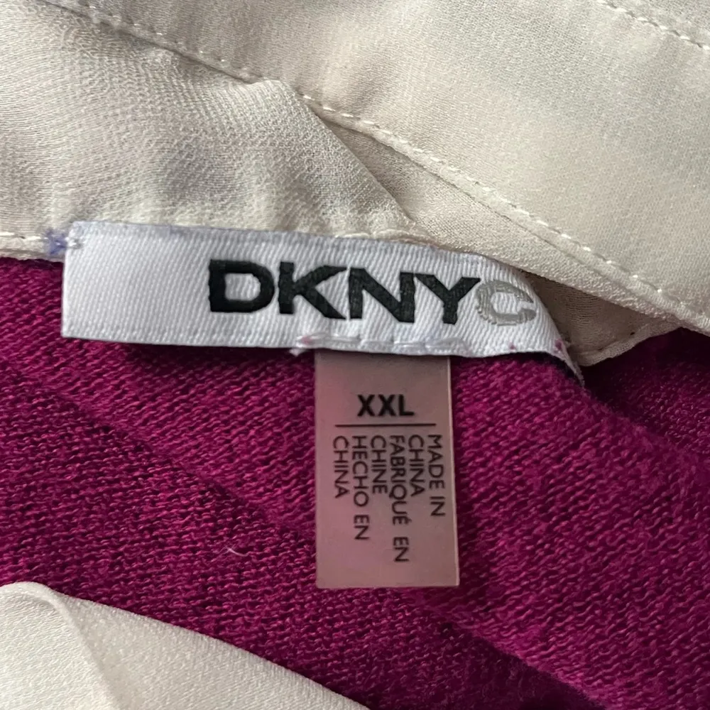 DKNYC Lightweight Layered Look Sweater Magenta Size XXL - Image 3