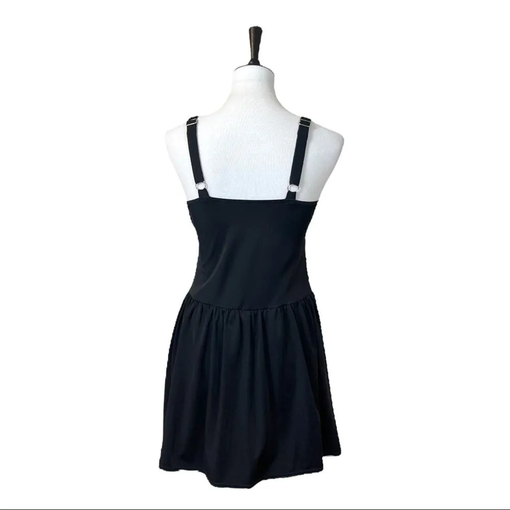 D & Co. Women's Beach Ruched Waist Black Swimsuit Dress Adjustable Size 12 - Image 5