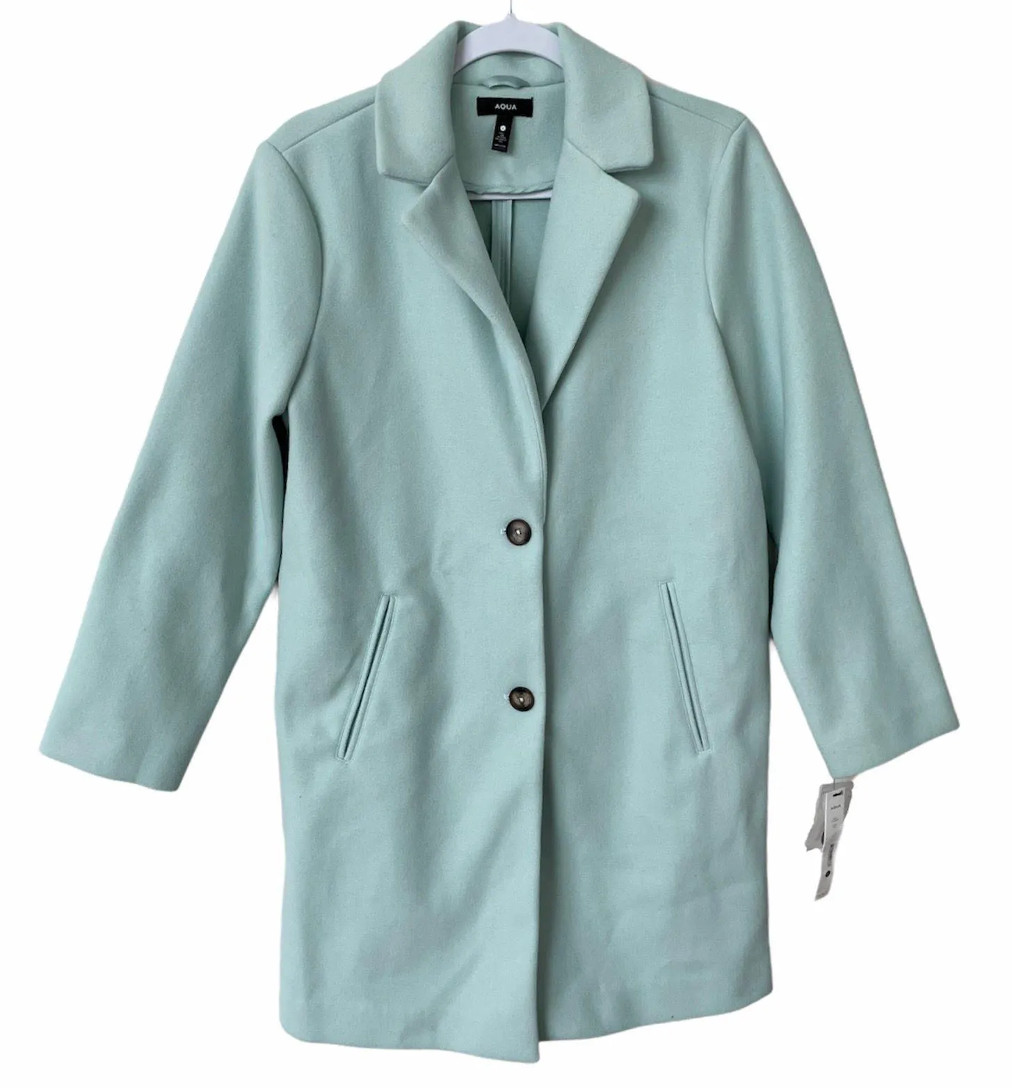 AQUA Women’s Midi Coat Mint S NEW! - Image 2