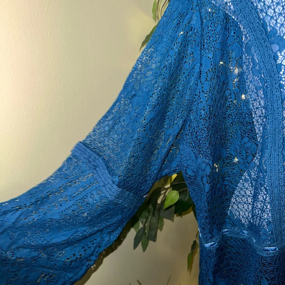 COLLEEN LOPEZ Lace Tunic/Cover up Button Down NWOT Size 2X Green - Image 5