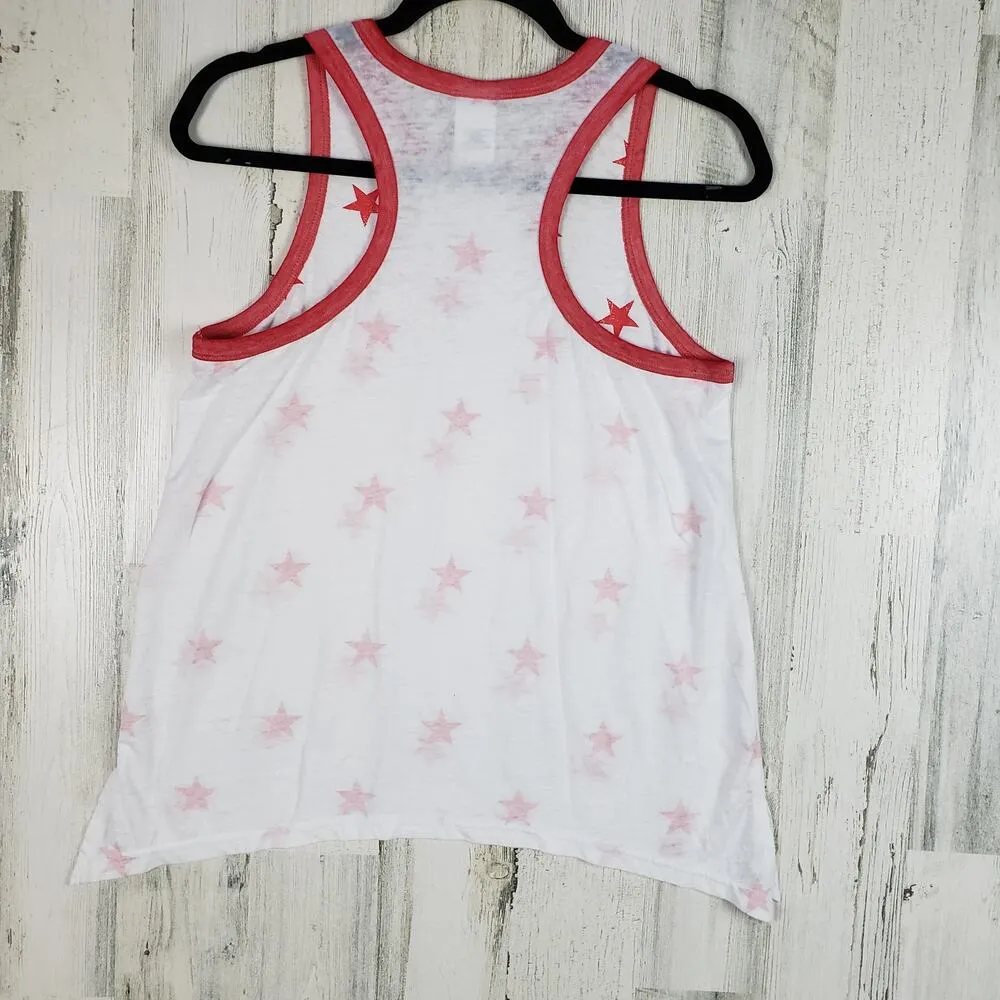 Modern Lux Shark Bite Star Print Graphic Sleeveless Tank Top Women's Size Small - Image 7
