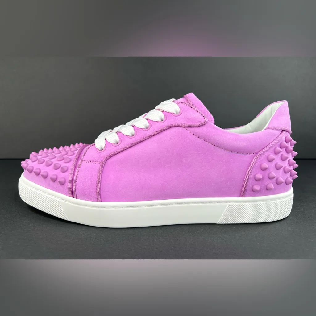 Christian Louboutin Vieira 2 Orlato Flat Bubble Gum Pink Women Sneakers EU 42 - Image 5