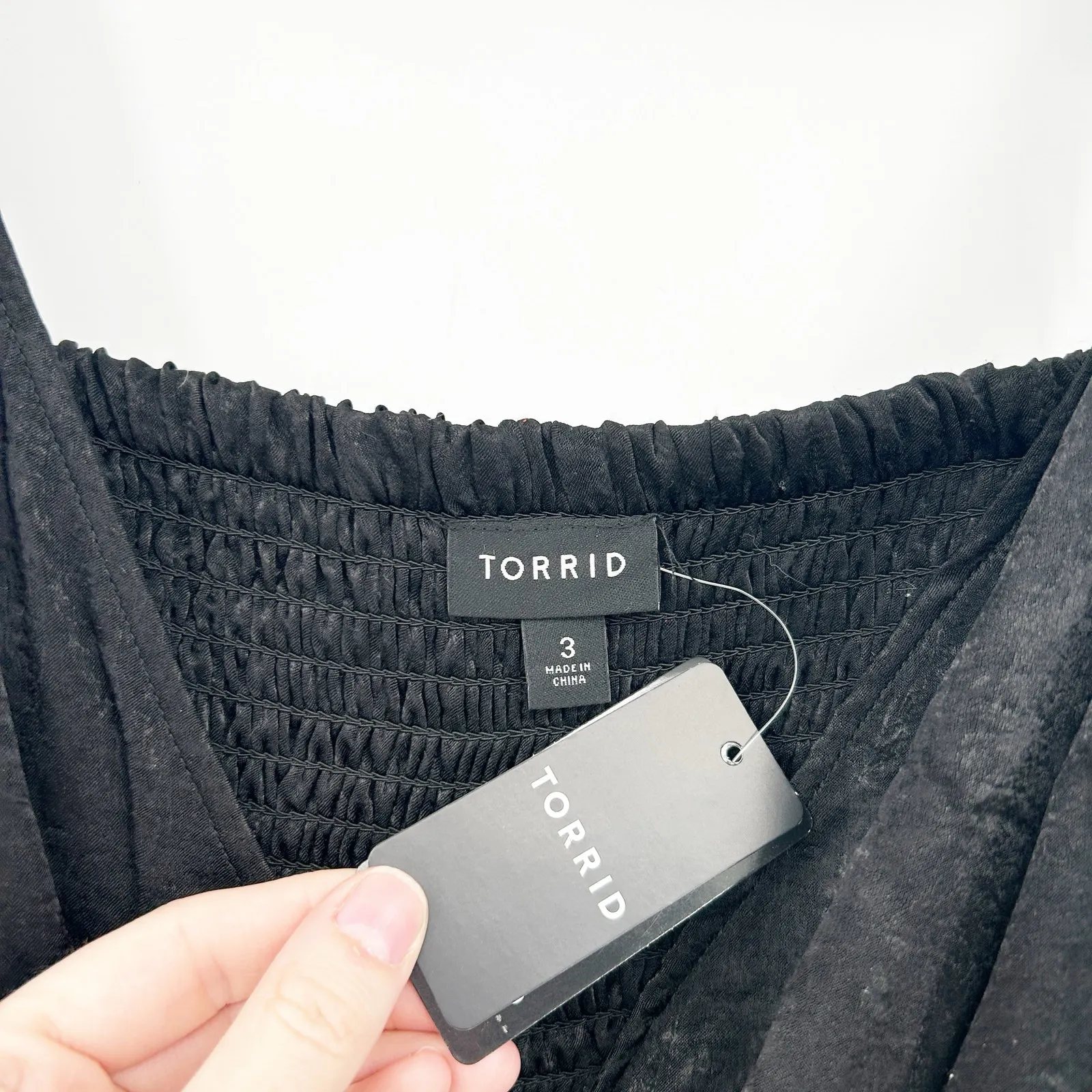 NWT Torrid Womens Dark Glam Party Textured‎ Charmeuse Midi Faux Wrap Dress 3X - Image 5