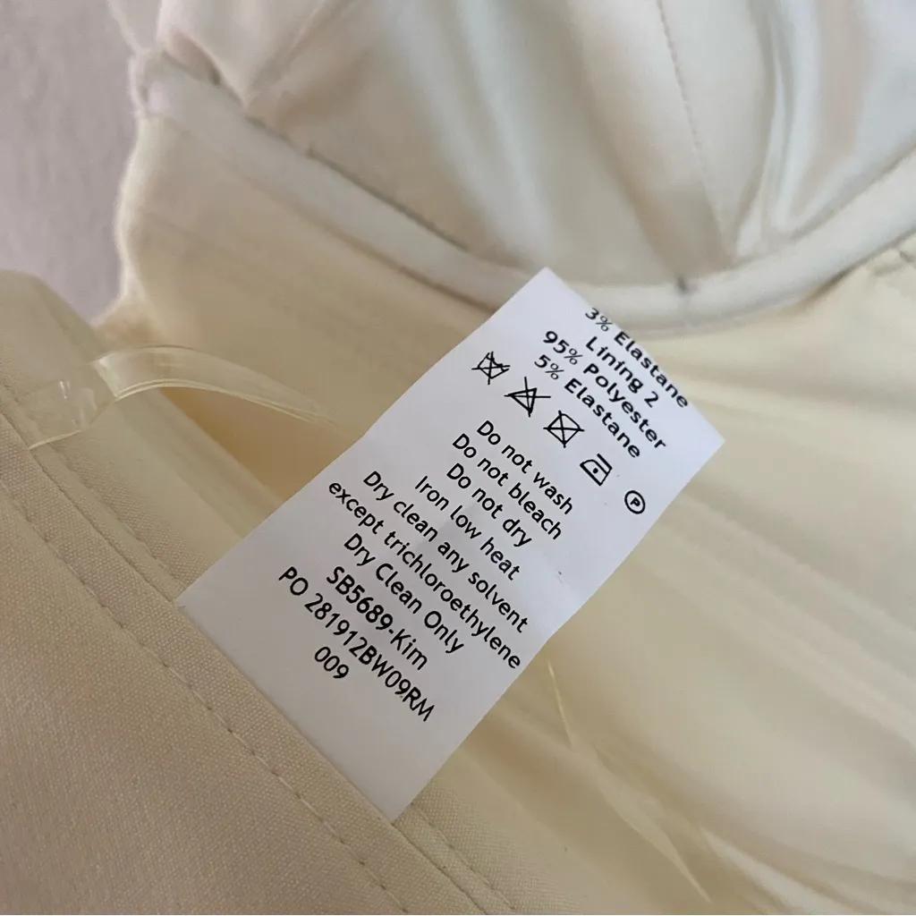 HOUSE OF‎ CB 'Kim' Ivory Draped Tulle Corset NWOT size S white mesh - Image 15