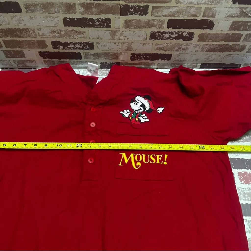 Disney Store pajama Mickey Mouse Holidays  Red Cotton Apparel OS - Image 5