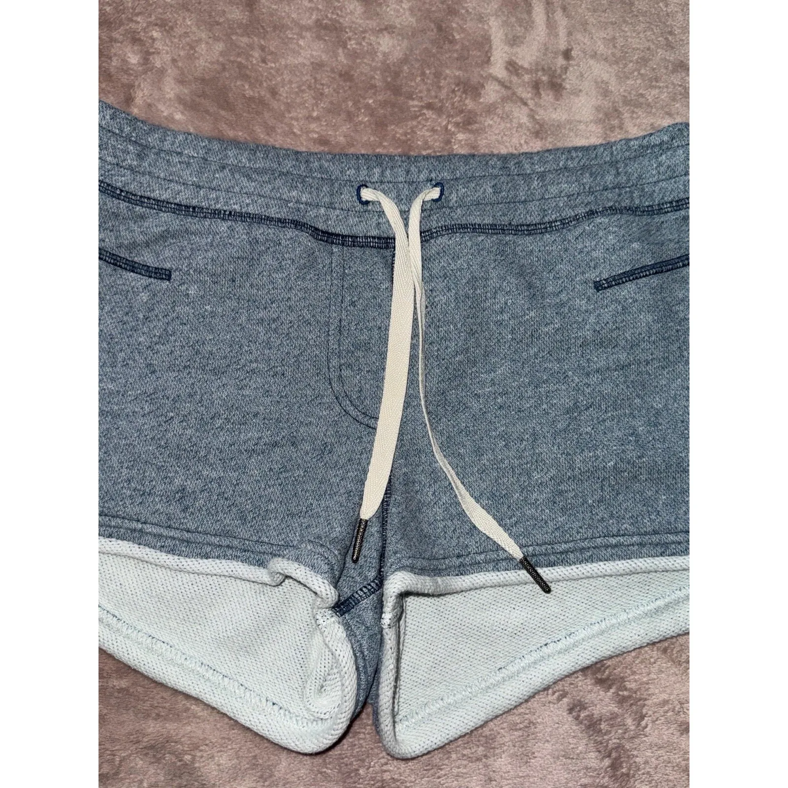 Lululemon All You‎ Need French Terry Heather Blue Unlined Shorts Size 6 - Image 2