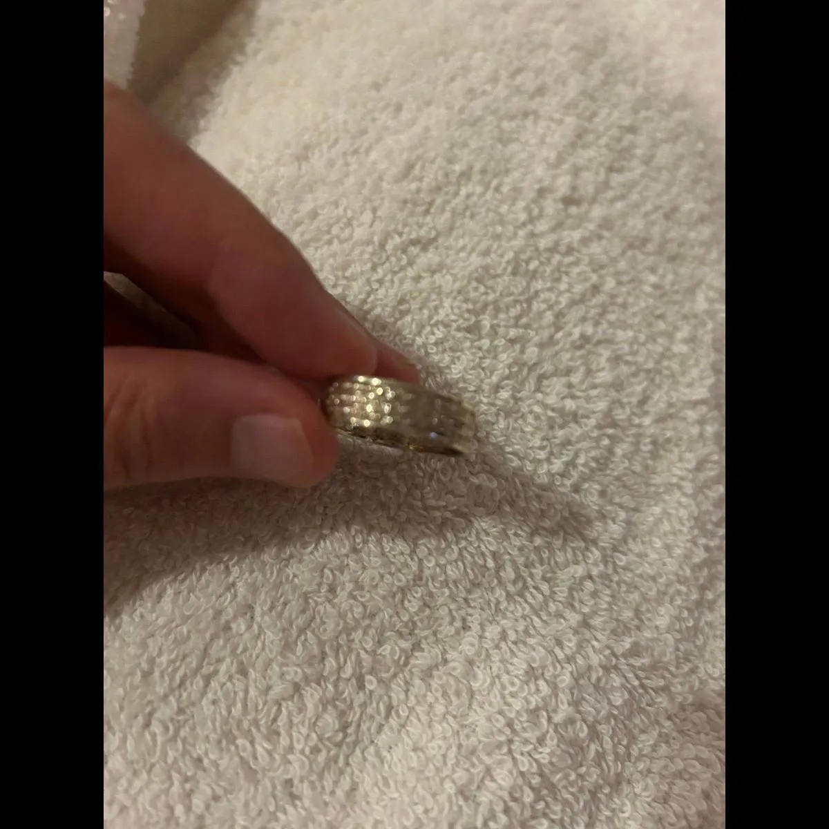 Vintage ring band sterling silver 925 beautiful unique size 10 - Image 3