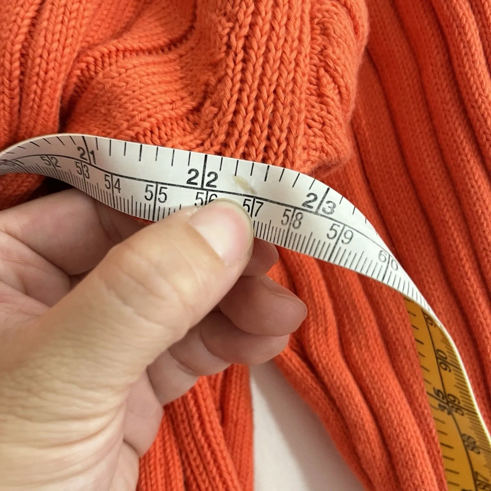 Talbots Cardigan Womens Lp Pink Orange Colorblock Cotton Button Front - Image 8