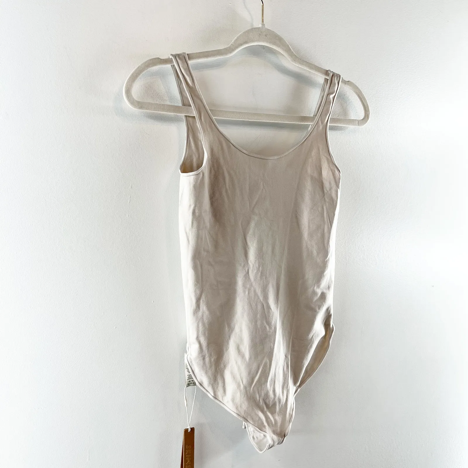 Skims Essential Scoop Neck Tank One Piece Bodysuit Stone Gray Small / Medium - Image 8