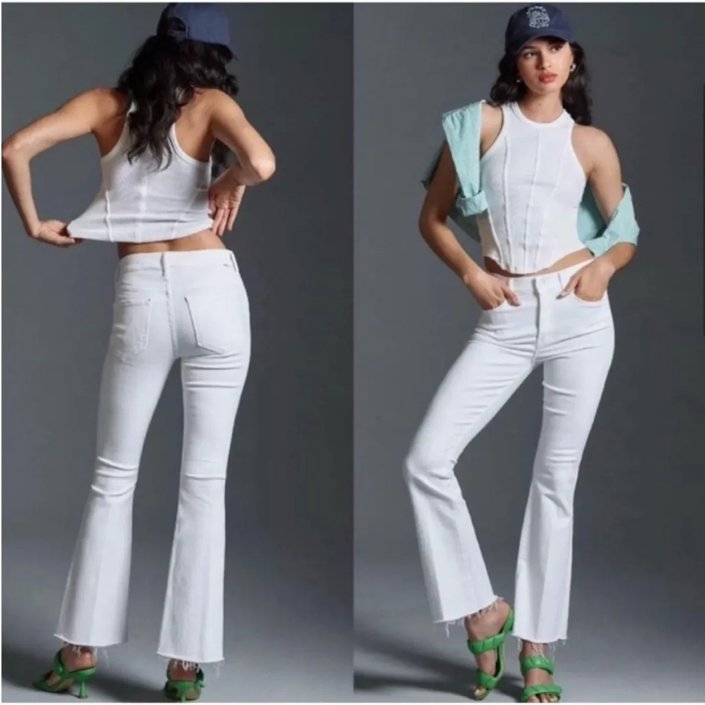 Mother Denim The Weekender Fray Jeans in Fairest of Them All White Size 26 - Image 2