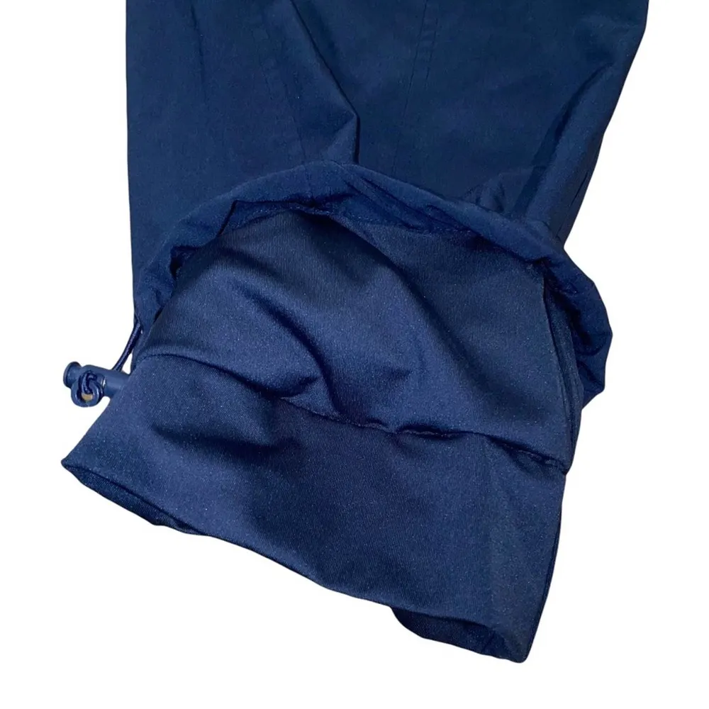 Straight leg Athleisure Navy Blue lined pants with drawstring hem sz M - Image 5