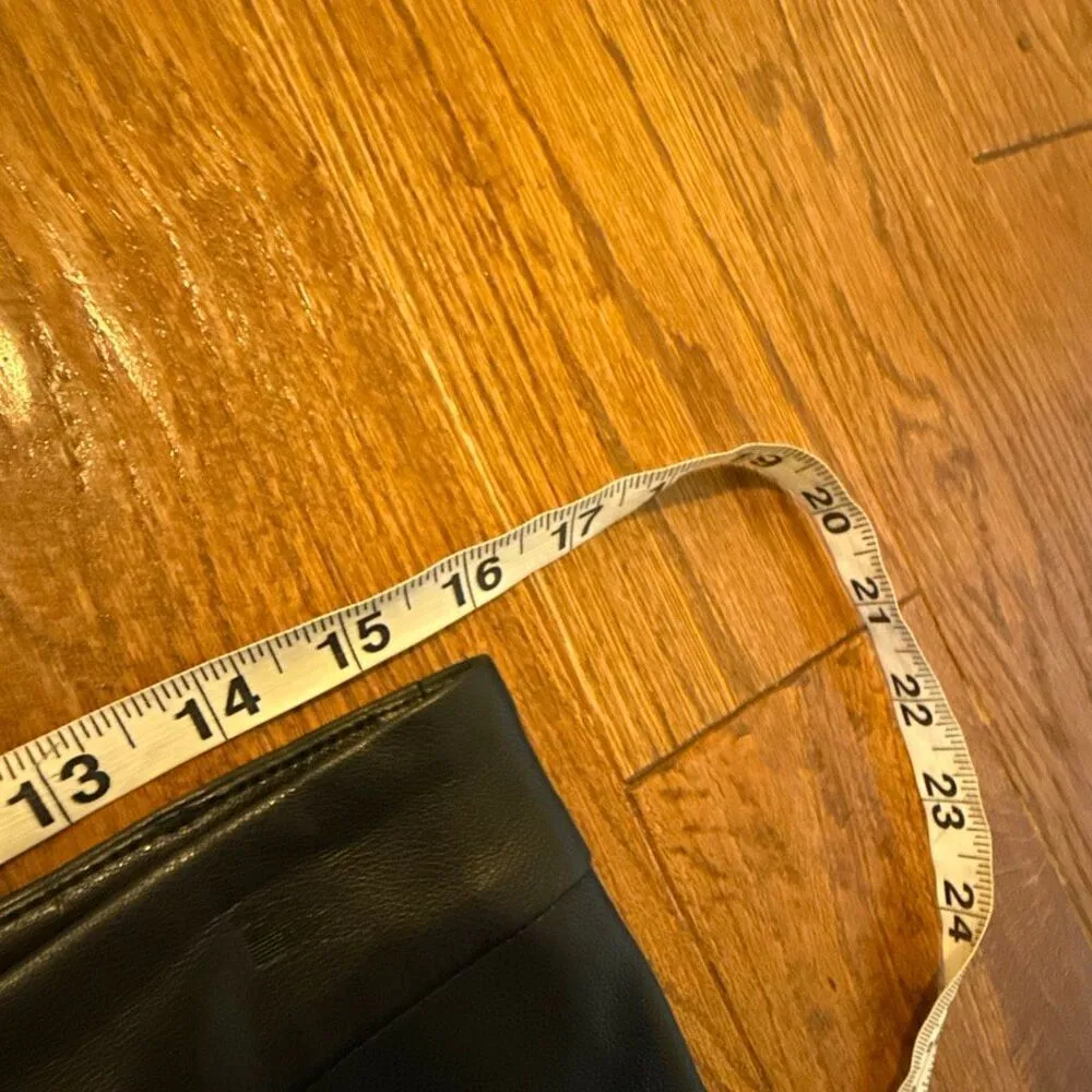 7 For All Mankind black faux leather wide leg crop pants - Image 8