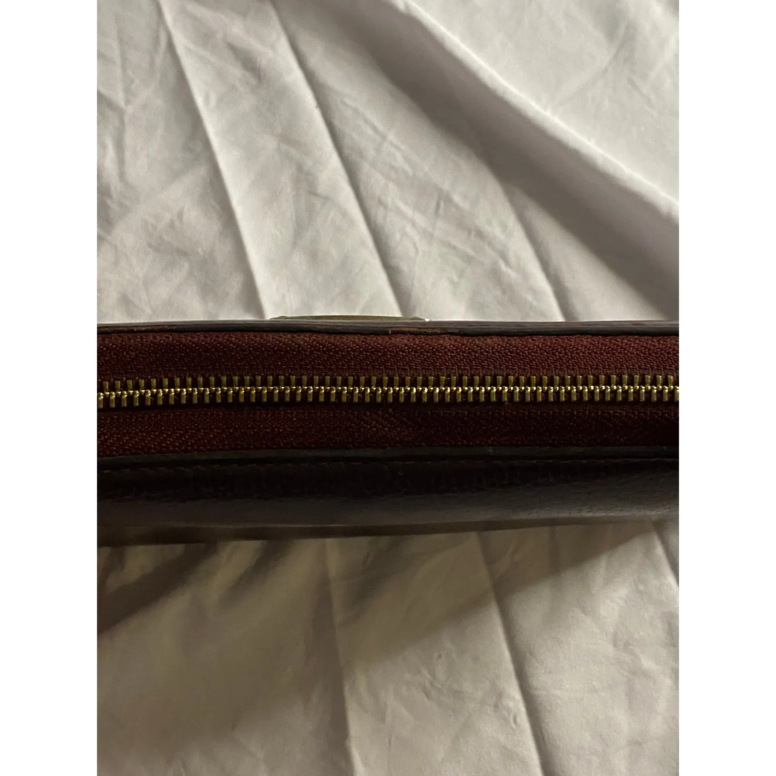 Michael Kors Jet Set Travel Zip Around Wallet Brown Leather - Image 5