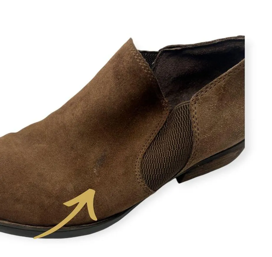 Born | 9.5 | Suede Boot Bootie Ankle Loafer Shoe Comfort Brown - Image 3