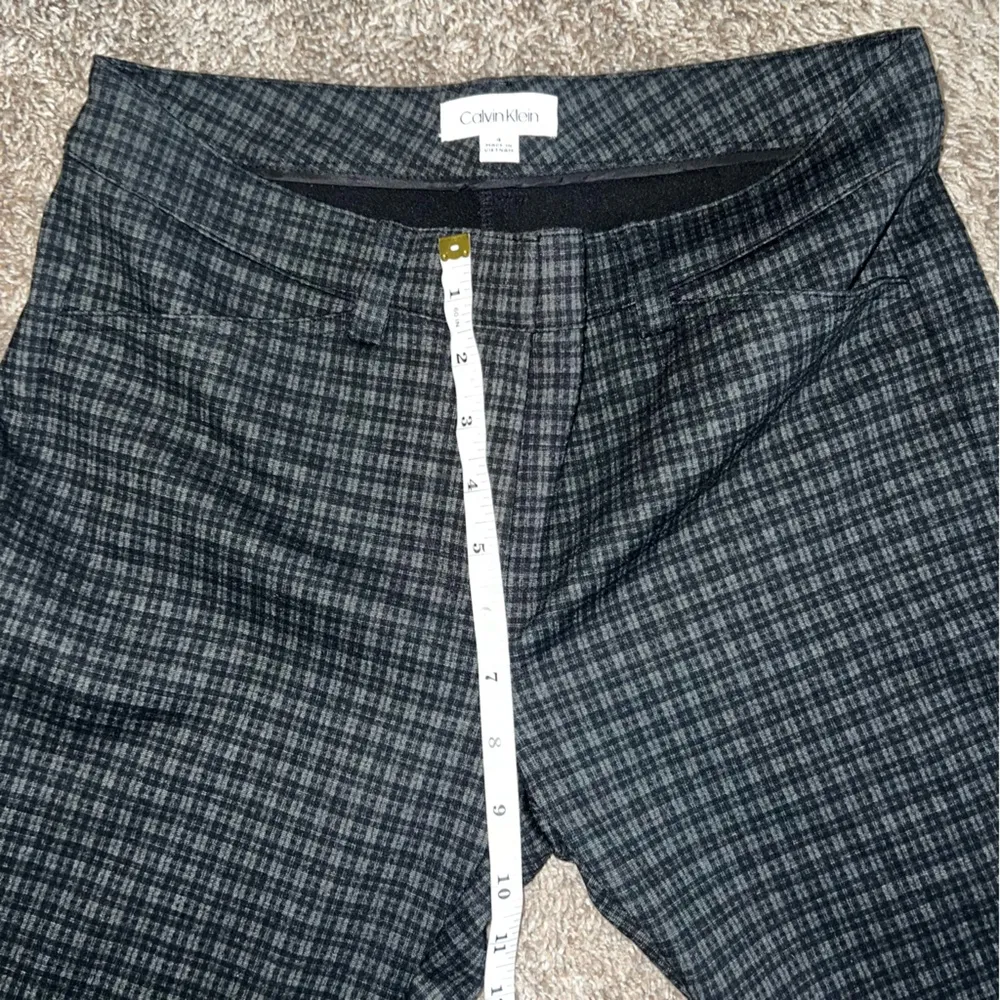 Size 4 Black Plaid Classy Womens Dress Casual Pants - Image 5