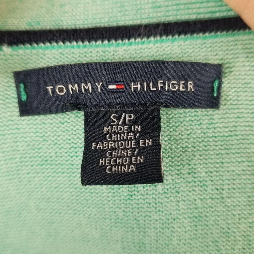 Tommy Hilfiger / Small / Teal V neck Cardigan - Image 2