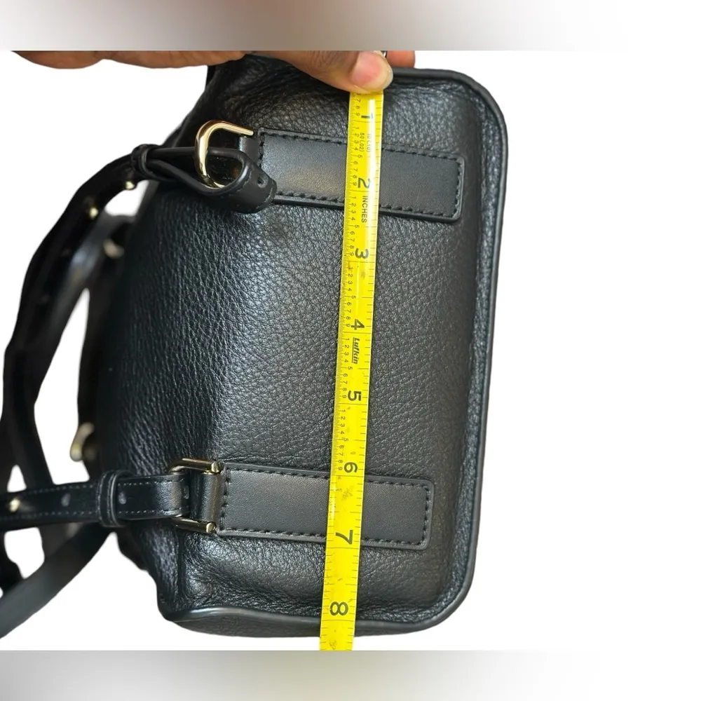 Michael Kors Small Black Leather Jessa Convertible Backpack/Crossbody - Image 9