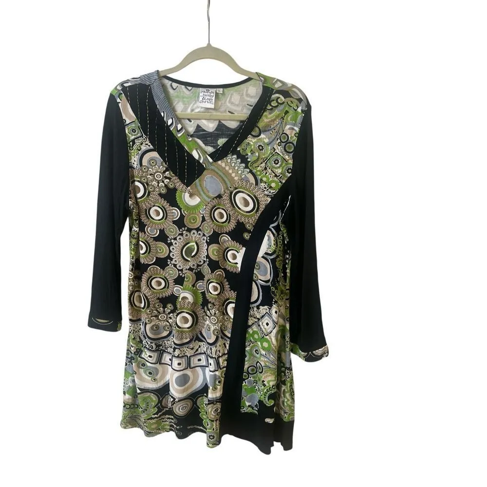 Parsley & Sage tunic top sz Large Black - Image 2