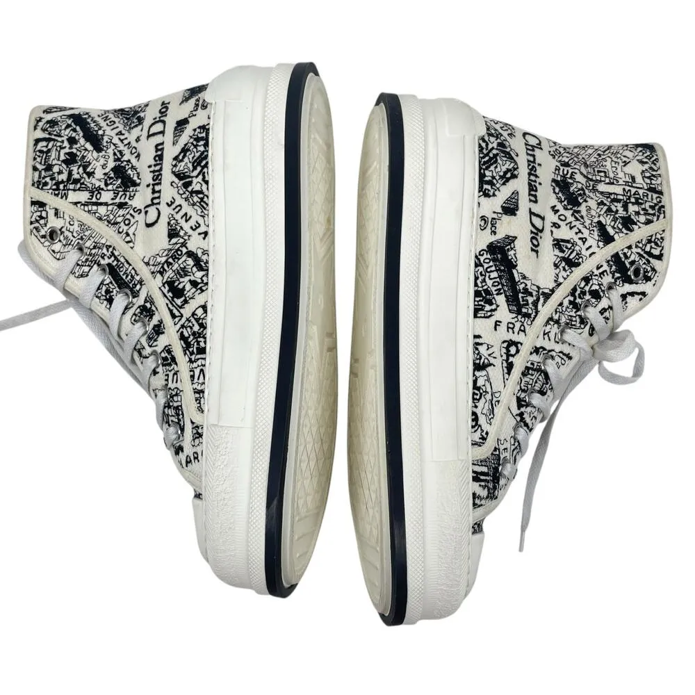 Christian Dior Walk'n'Dior Platform High Top Sneaker Plan de Paris Size 38 - Image 5