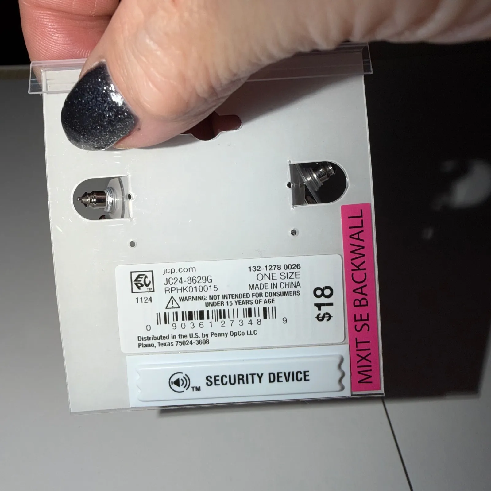 Mixit  Sensitive Ears Hypoallergenic Drop Earrings Silver Tone Oval Gem Accent - Image 6