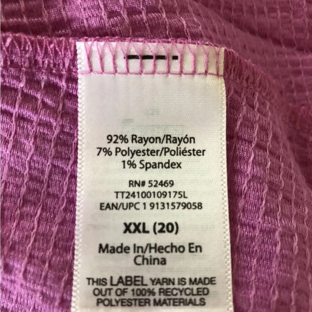 TIME and TRU Womens Sleeveless Semi Lose Top Size XXL 20 Pink New - Image 6