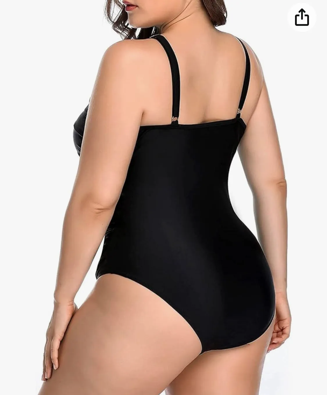 Plus Size Swimsuit Women One Piece Swimsuit Tummy Control High Neck Bathing Suit Ruched - Image 4