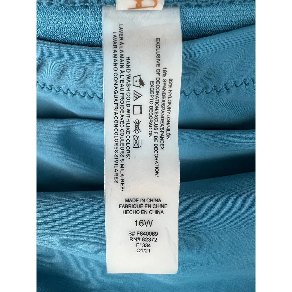 Raisins Curve Costa Ruched Swim Skirt Slimming Tummy and Thigh Minimizing 16W - Image 4