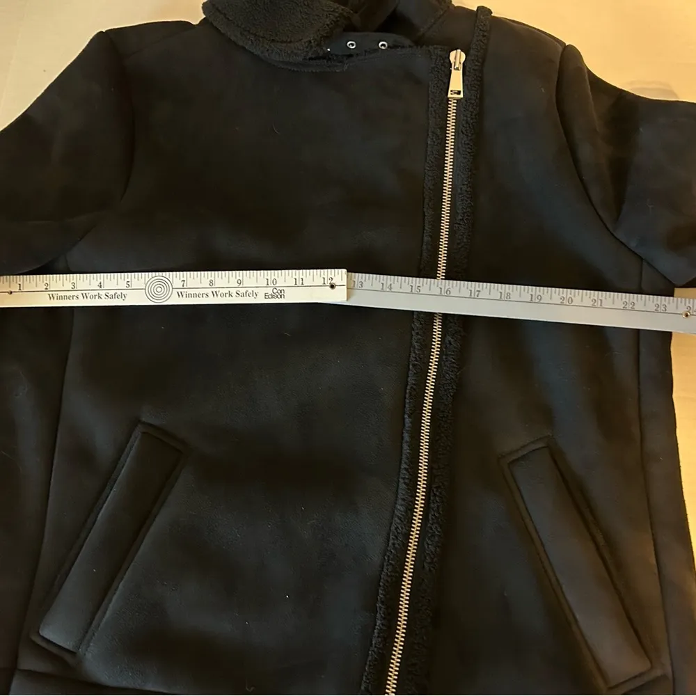 Loft women’s winter jacket size XL black off center zipper waist neck bu… - Image 8