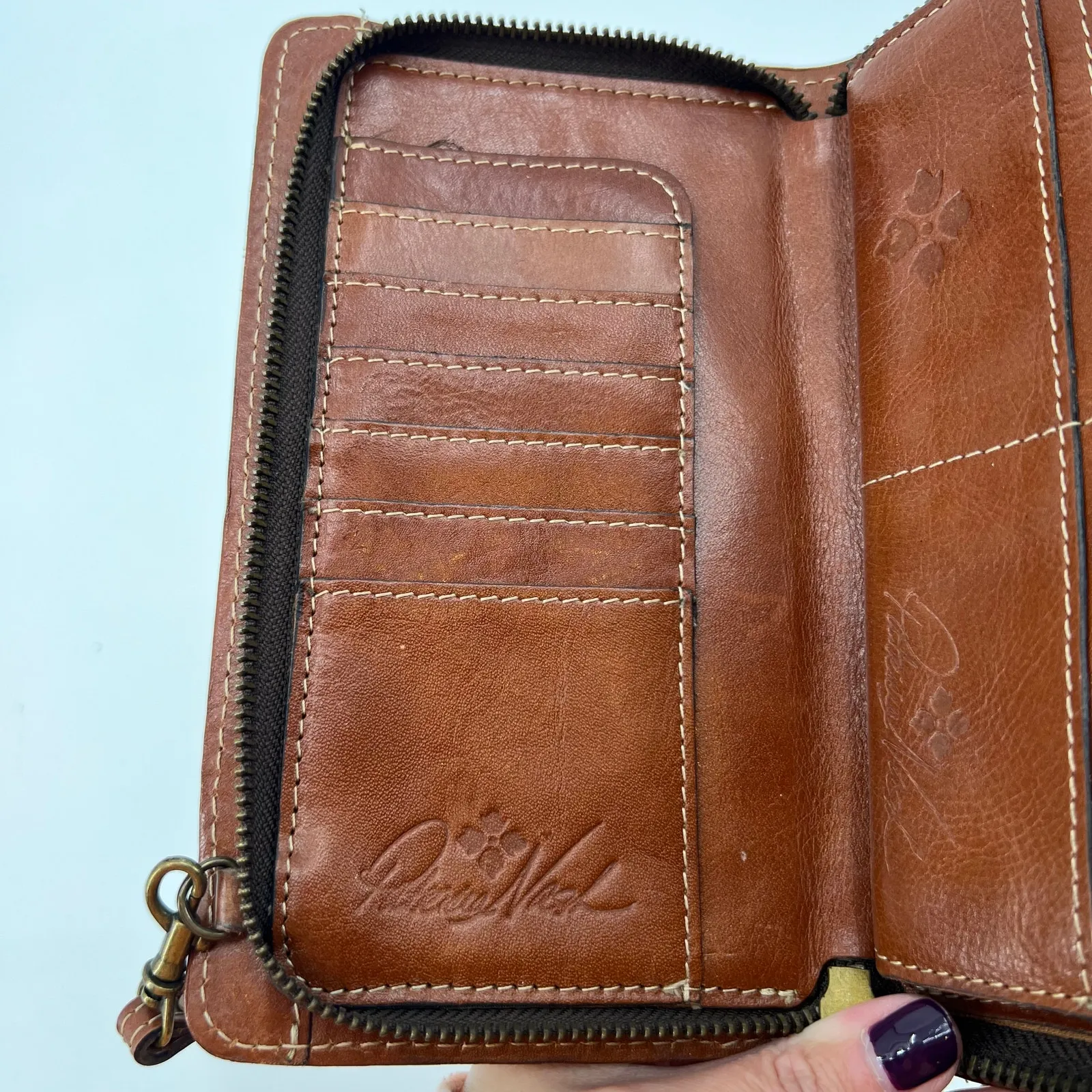 Patricia Nash Azario Crossbody Organizer Wallet floral crossbody leather bag - Image 10