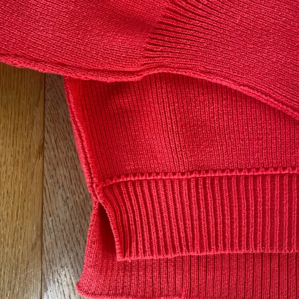red boxy fit ribbed sweater pullover - Image 5