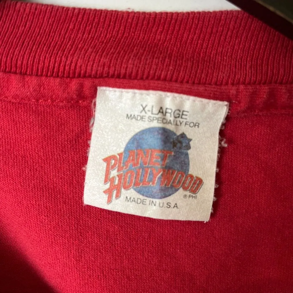 Vintage 90s Planet Honolulu T Shirt Red L Large USA Single Stitch Graphic Tee - Image 4